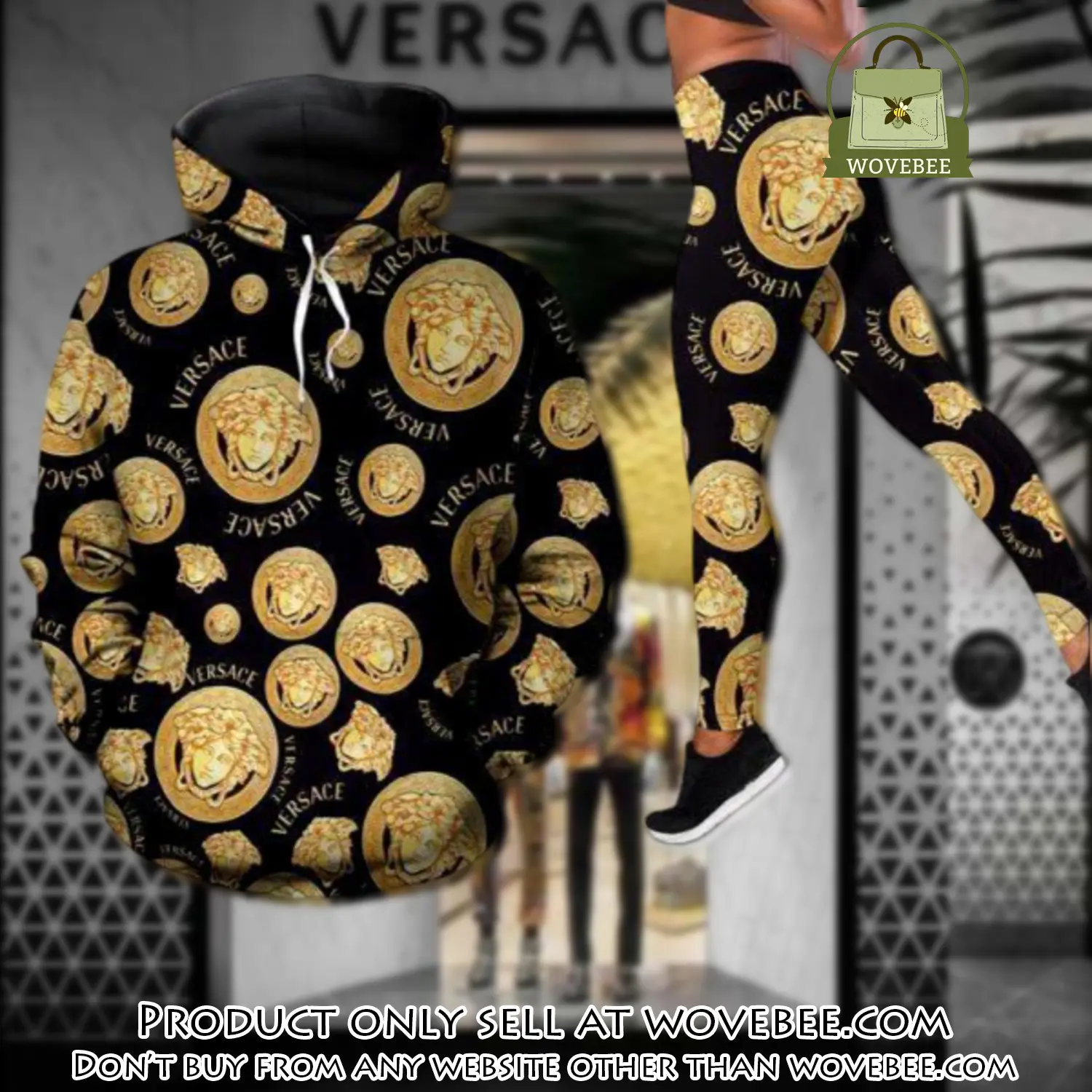 Gianni versace hoodie legging set luxury for women wvb5818323